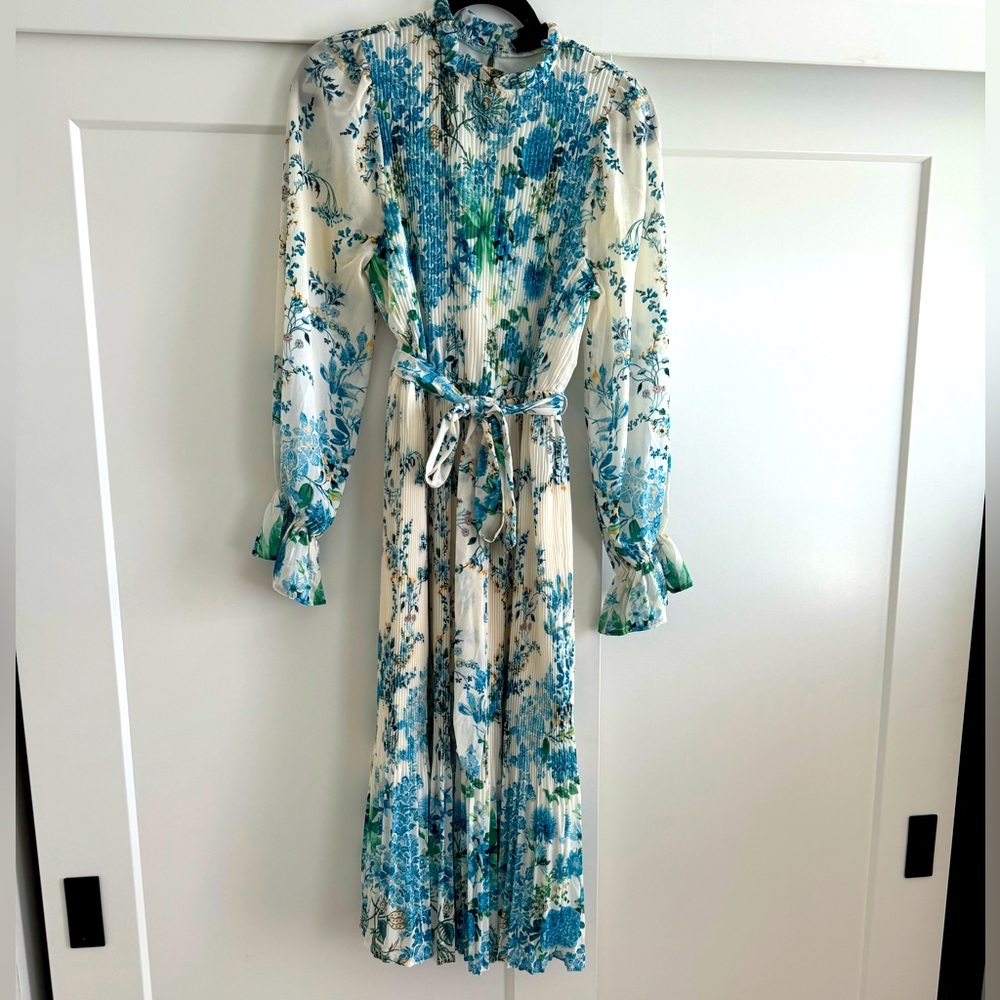 [Vici] Floral Ruffle Midi Dress